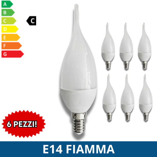 Lampadine led e14 fiamma - 6,